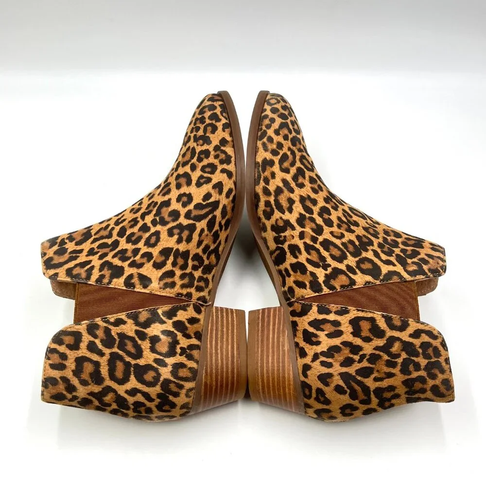 Seychelles Womens Size 8 Waiting For You Leopard Cheetah‎ Leather Ankle Boots